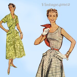 Pappicity 4710: 1950er Jahre Misses Sun Dress & Topper Gr. 36 B Vintage Schnittmuster