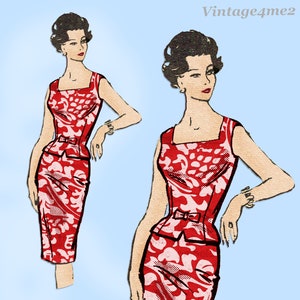 Anne Adams 4984: 1960s Misses 2 Piece Dress Size 37 Bust Vintage Sewing Pattern