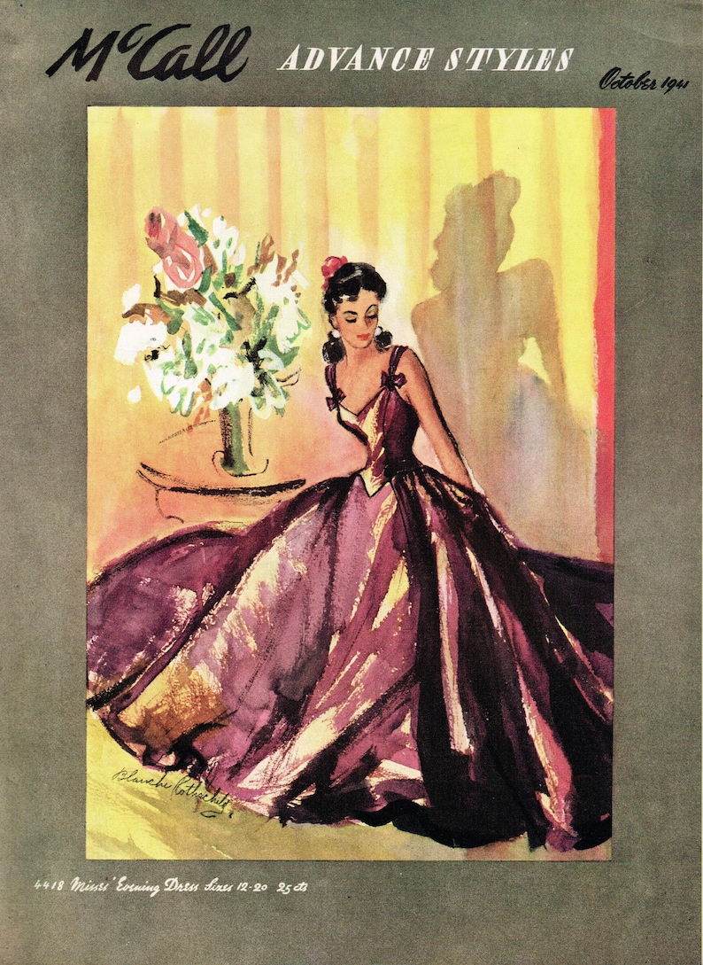 Digital Download 1940s McCall Fall 1941 Fashion Book Magazine Pattern Book Catalog