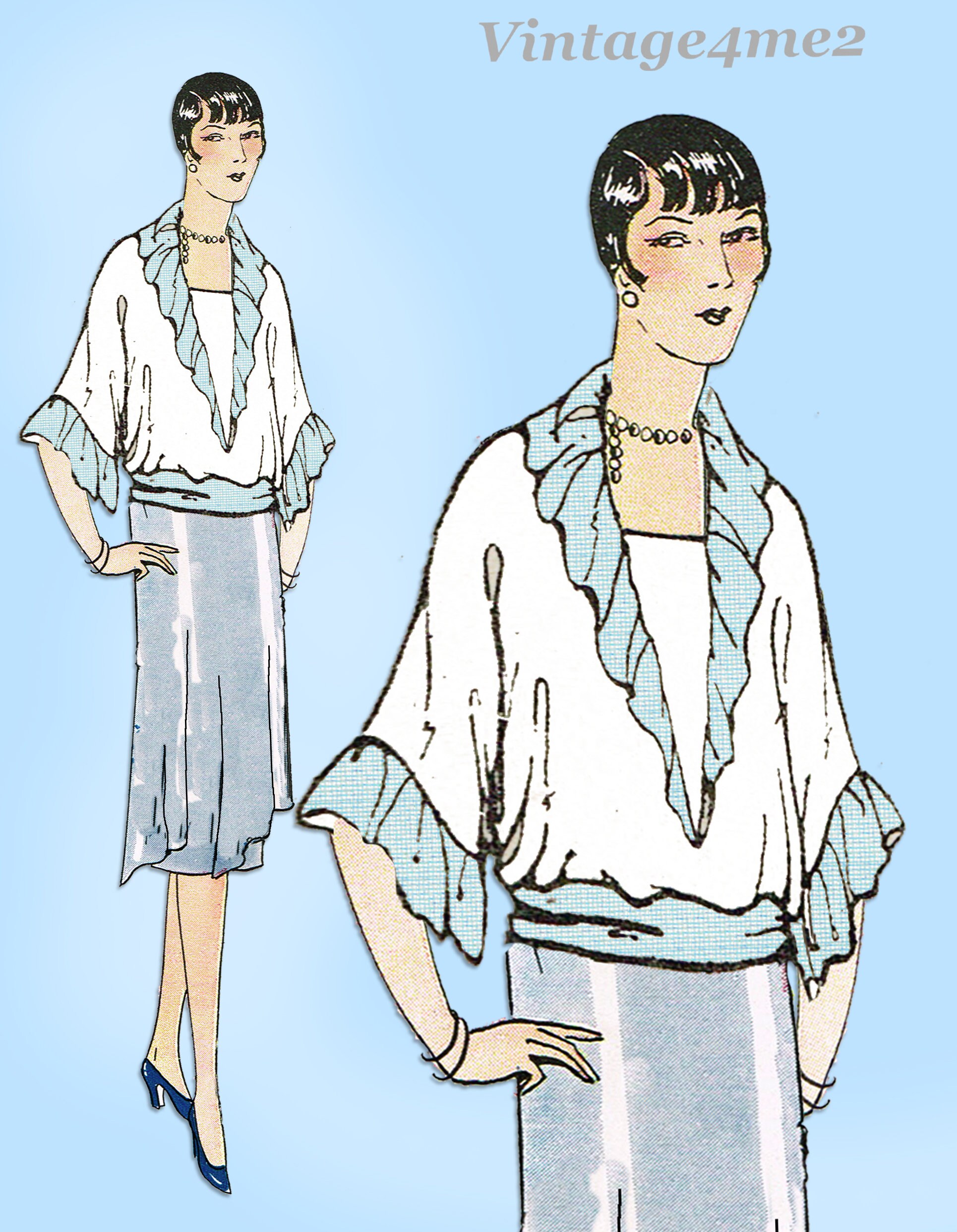 1920s set of blouses vintage sewing pattern reproduction 3758