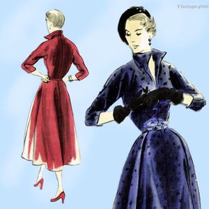 Vogue Couturier 516 : 1950er Jahre Seltenes Designer Kleid Gr. 36 B Vintage Schnittmuster