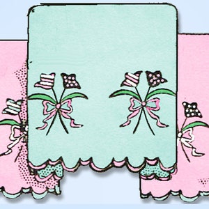 1950s Vintage Aunt Marthas Embroidery Transfer 9479 Charming Pillowcase Motifs