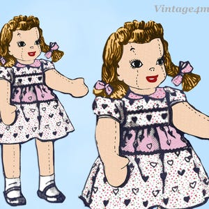 1950s Vintage Cloth Doll Sewing Pattern: 32 Inch Uncut Mail Order 609