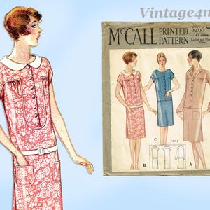 McCall 5265: 1920s Uncut Misses Flapper Dress Sz 38 B Vintage Sewing Pattern