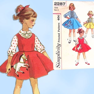 1950er Jahre Vintage Chick Schnittmuster 2287 Kleinkind Mädchen Rock Gr. 38