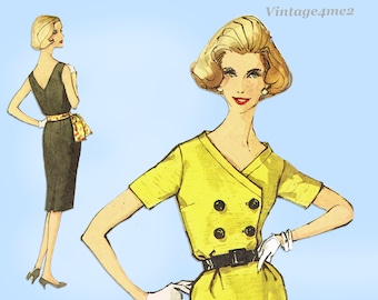 Simplicity 3432: 1960s Uncut Misses Summer Dress Sz 36 B Vintage Sewing Pattern
