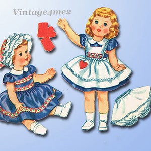 1960s Vintage Betsy Wetsy Doll Clothes Pattern: 19-21 Inch