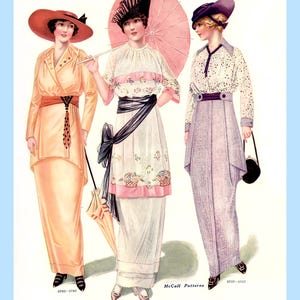 Fashions of the 1910s Original Curated Sewing Pattern Catalog Ebook Digital Download