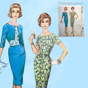 1960s Vintage McCalls Sewing Pattern 5467 Chic Mid Mod Misses Dress Size 34 Bust