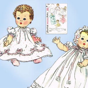 1950s Vintage Simplicity Sewing Pattern 1406 16 Inch Tiny Tears Doll Clothes