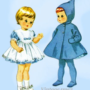 1960s Vintage McCalls Sewing Pattern 7592 Teenie Weenie 9inch Tiny Tears Doll Clothes