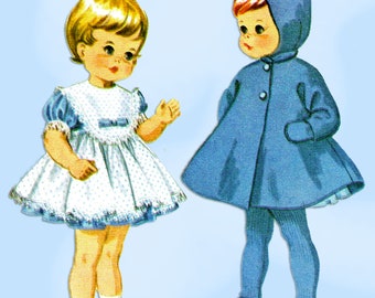 1960s Vintage McCalls Sewing Pattern 7592 Teenie Weenie 9inch Tiny Tears Doll Clothes