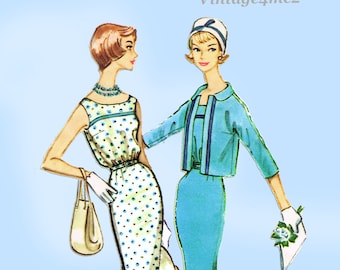 McCall's 4995: Sukienka i kurtka Misses z lat 50. XX wieku, rozmiar 36 B, wzór do szycia w stylu vintage