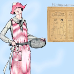 McCall 2531: 1920s Uncut Misses Sporty Dress Size 34 Bust Vintage Sewing Pattern