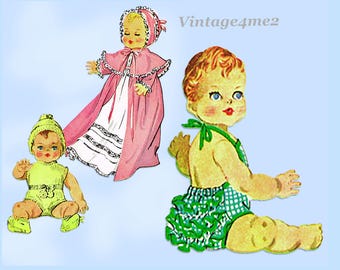 McCall's 2001: 1950s Large Betsy Wetsy Baby Doll Clothes Vintage Sewing Pattern