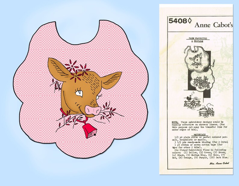 1950s Vintage Anne Cabot Embroidery Transfer 5408 Uncut Baby Etsy