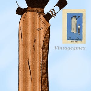 Anne Adams 4514: 1950s Misses Easy One Yard Skirt Sz 28 W Vintage Sewing Pattern