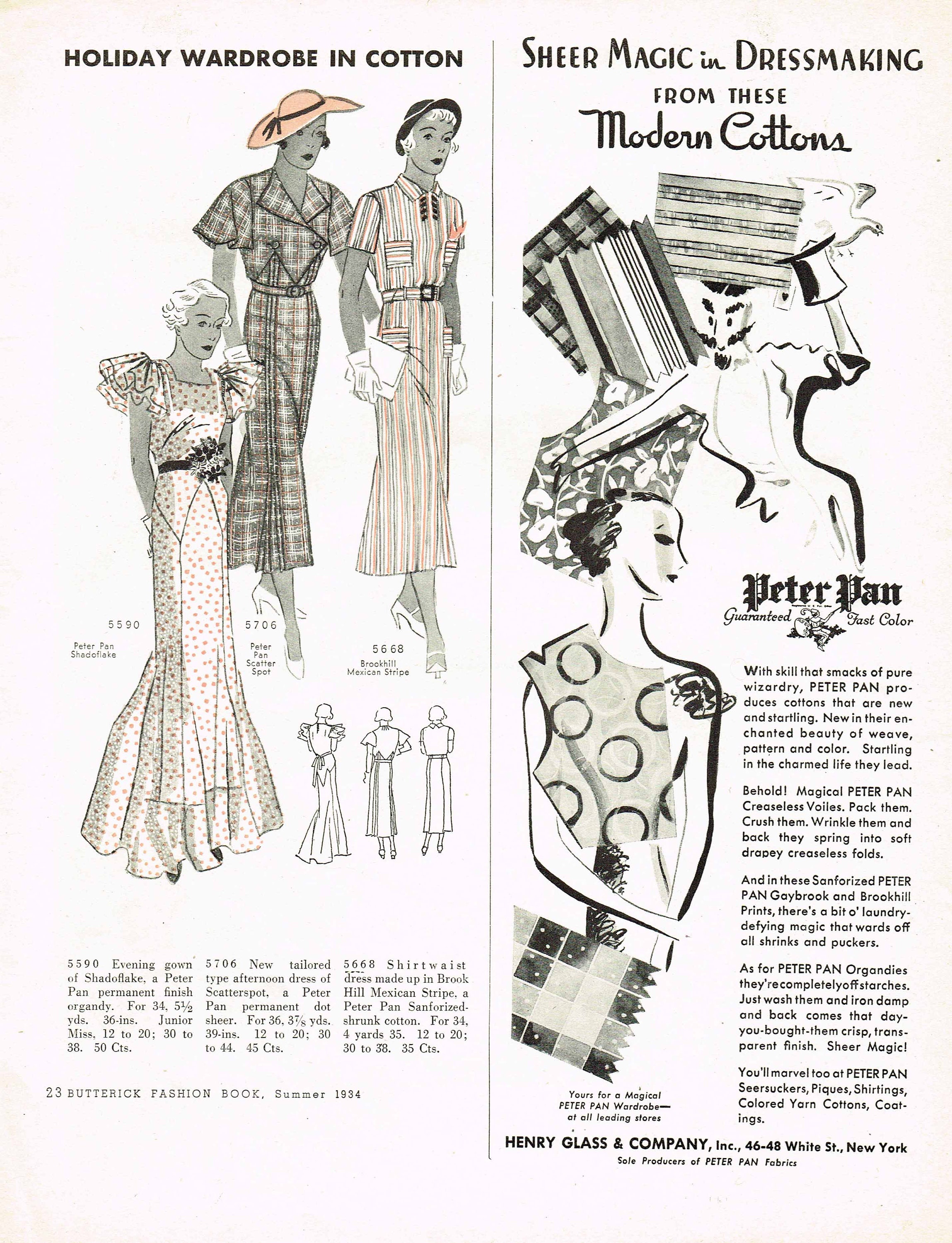 通販 送料無料  Download Digital 1930s Butterick Fashion 1934 Summer その他