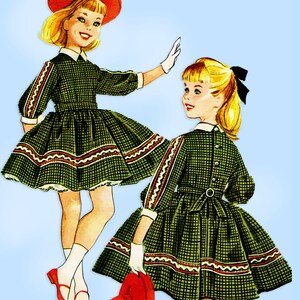 1950s Helen Lee Mädchen Kleid Schnittmuster: Vintage McCall&#39;s 5087, Size 8