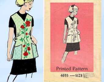 1960s Vintage Anne Adams Sewing Pattern 4655 Misses Cobbler Apron