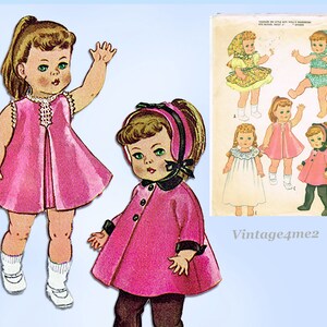 1960s Vintage McCalls Sewing Pattern 2466 Cute 14 to 15 Inch Patsy Ann Doll Clothes