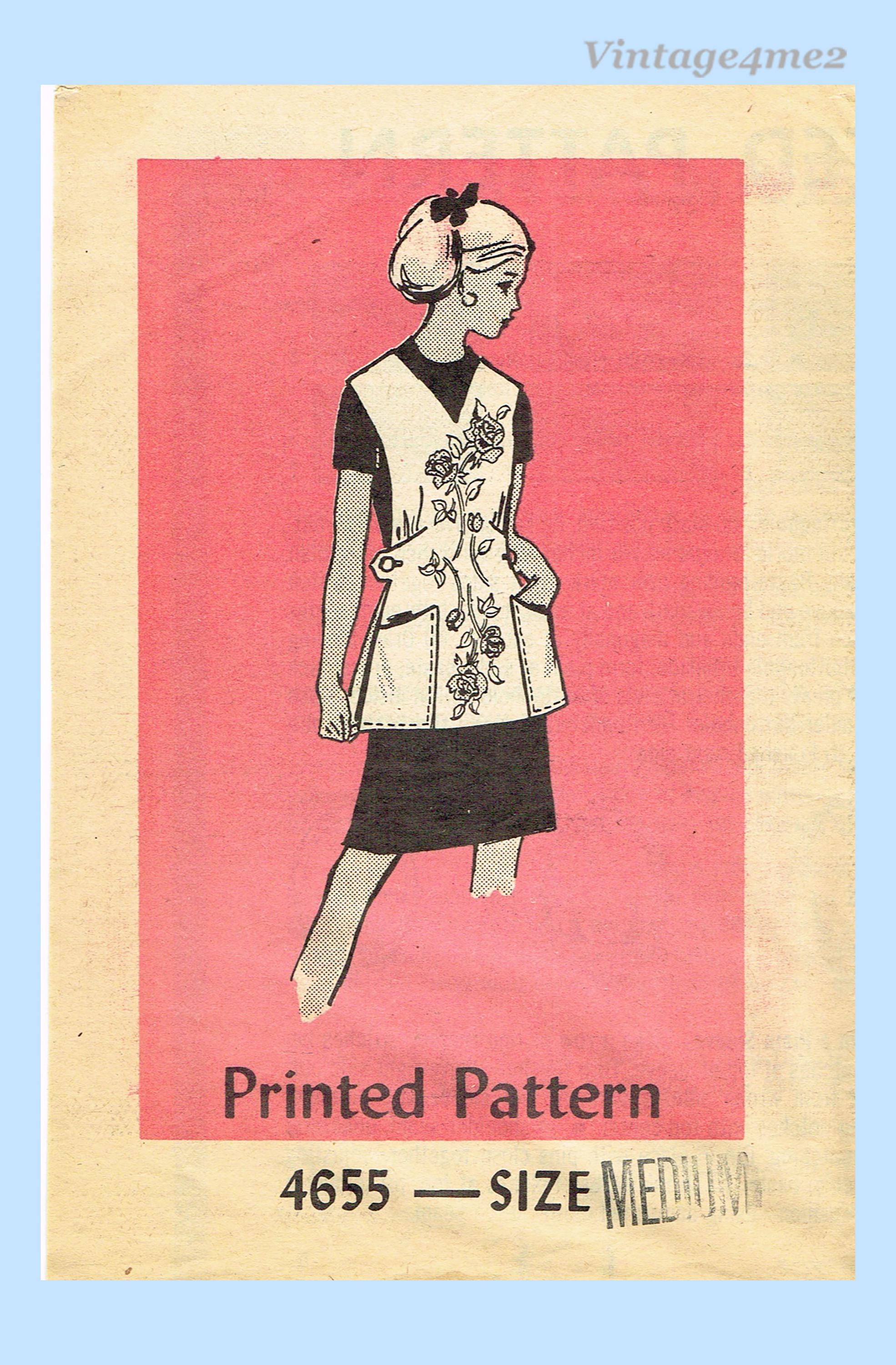 1960s Vintage Anne Adams Sewing Pattern 4655 Misses Cobbler Apron