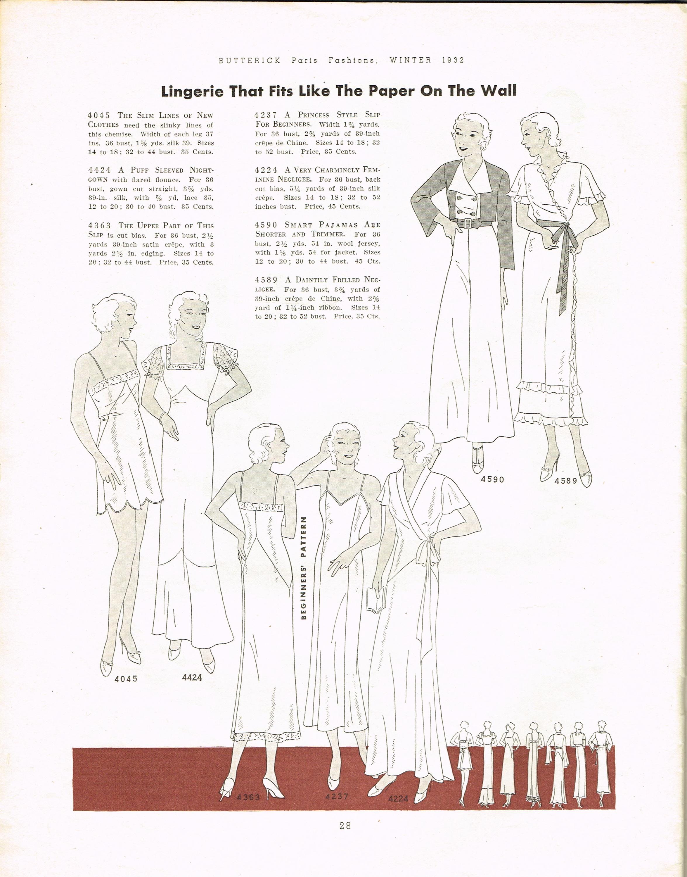 1930s Vintage Butterick Pattern Book Winter 1932 Catalog 40 Pages