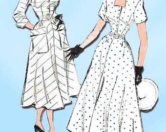 New York 658: 1950s Uncut Misses Street Dress Sz 32 B Vintage Sewing Pattern