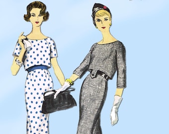 Vogue 9640: 1950s Uncut Misses Mid Mod Dress 36 Bust Vintage Sewing Pattern