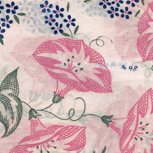 1950s Four Color Vintage Vogart 48 Morning Glory Uncut Hot Iron No Sew Transfer