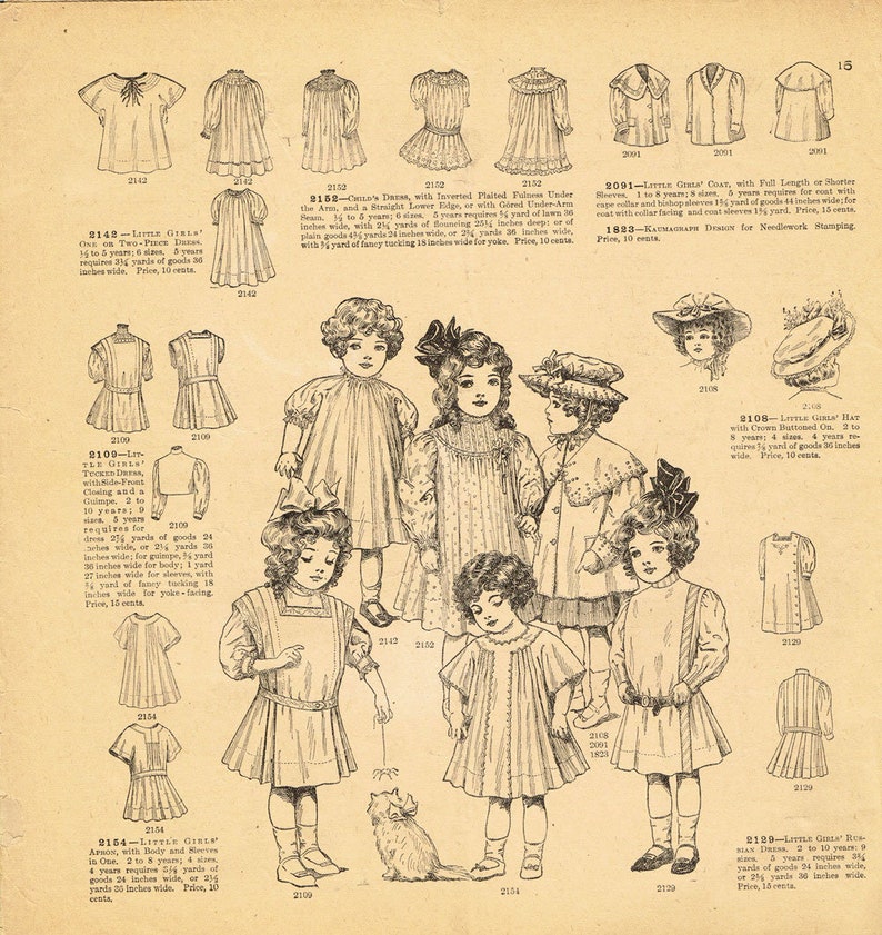 Digital Download Butterick Fashion Flyer June 1908 Small Sewing Pattern Catalog