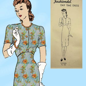 1940s Vintage Simplicity 103 Latexure Manikin 12inch Doll Clothes Sewing Pattern