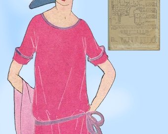 Ladies Home Journal 3776: 1920s Rare Uncut Misses Frock 34 B VTG Sewing Pattern