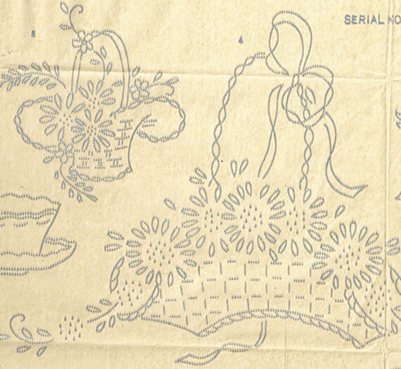 1930s Betty Burton Embroidery Transfer 1521 Garden Gal Pillowcases Uncut ORIG 