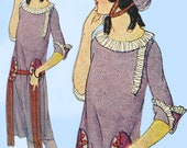 Ladies Home Journal 3703 1920s Uncut Little Girls Dress Sz 10 Vintage Sewing Pattern