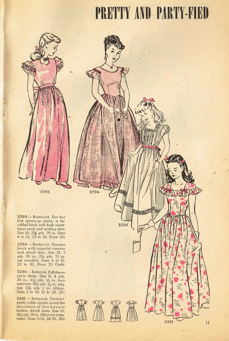Digital Download Butterick Fashion Flyer May 1946 Small Sewing - Etsy