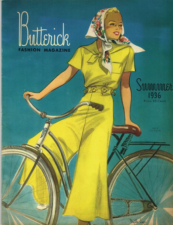 1930s Digital Download Butterick Summer 1936 Fashion Magazine
