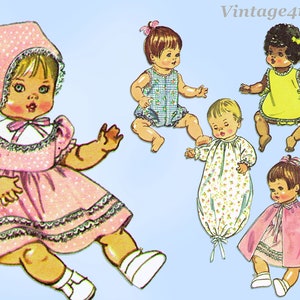 1970s Vintage Simplicity Sewing Pattern 5275 Uncut 16 Inch Vinyl Baby Doll Clothes