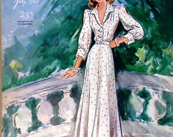 1940s Digital Download McCall July 1941 Advance Styles Magazine Pattern Book Catalog