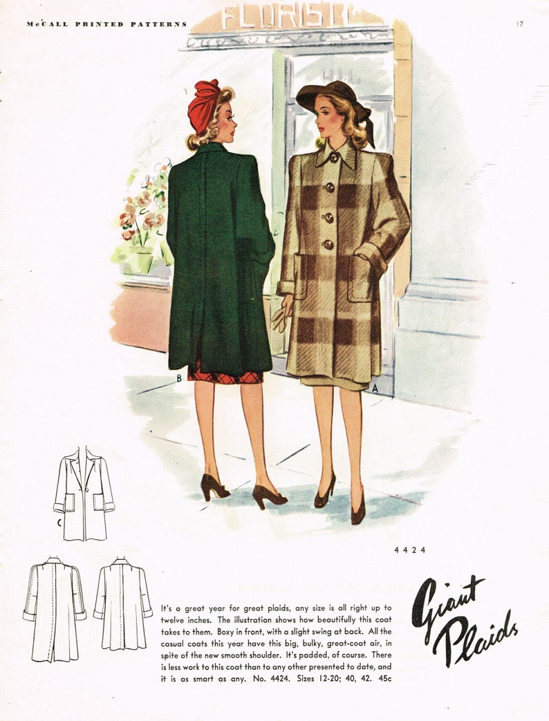 Digital Download 1940s McCall Fall 1941 Fashion Book Magazine Pattern Book Catalog