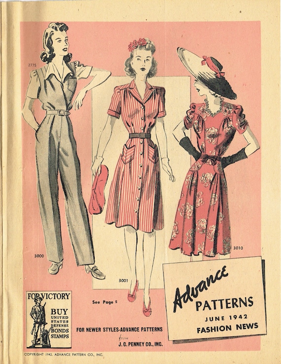 Digital Download Advance Fashion Flyer June 1942 Small