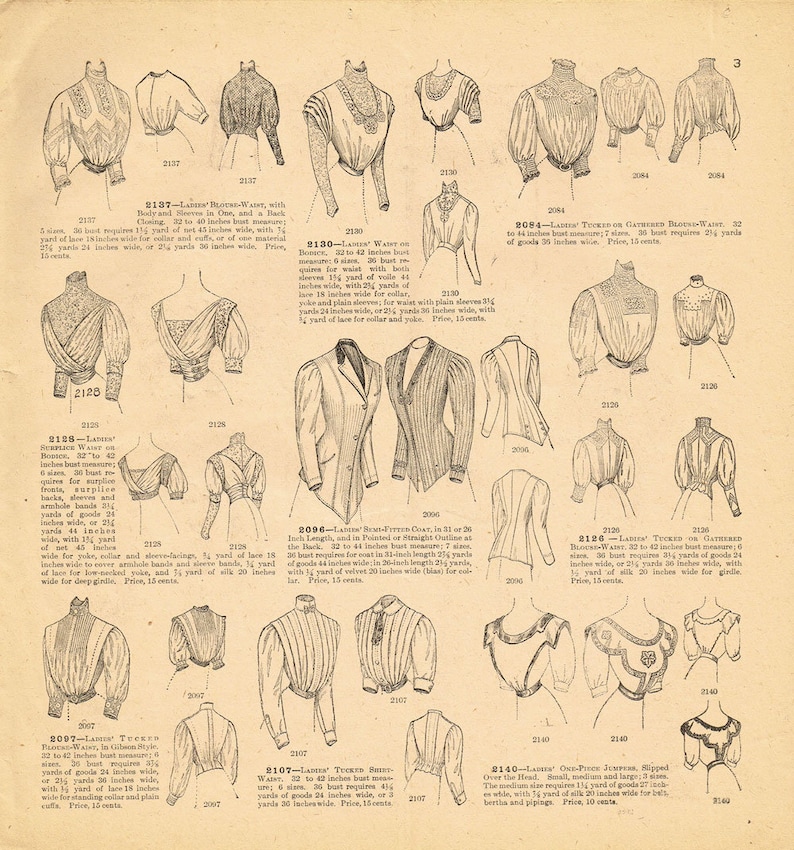 Digital Download Butterick Fashion Flyer June 1908 Small Sewing Pattern Catalog