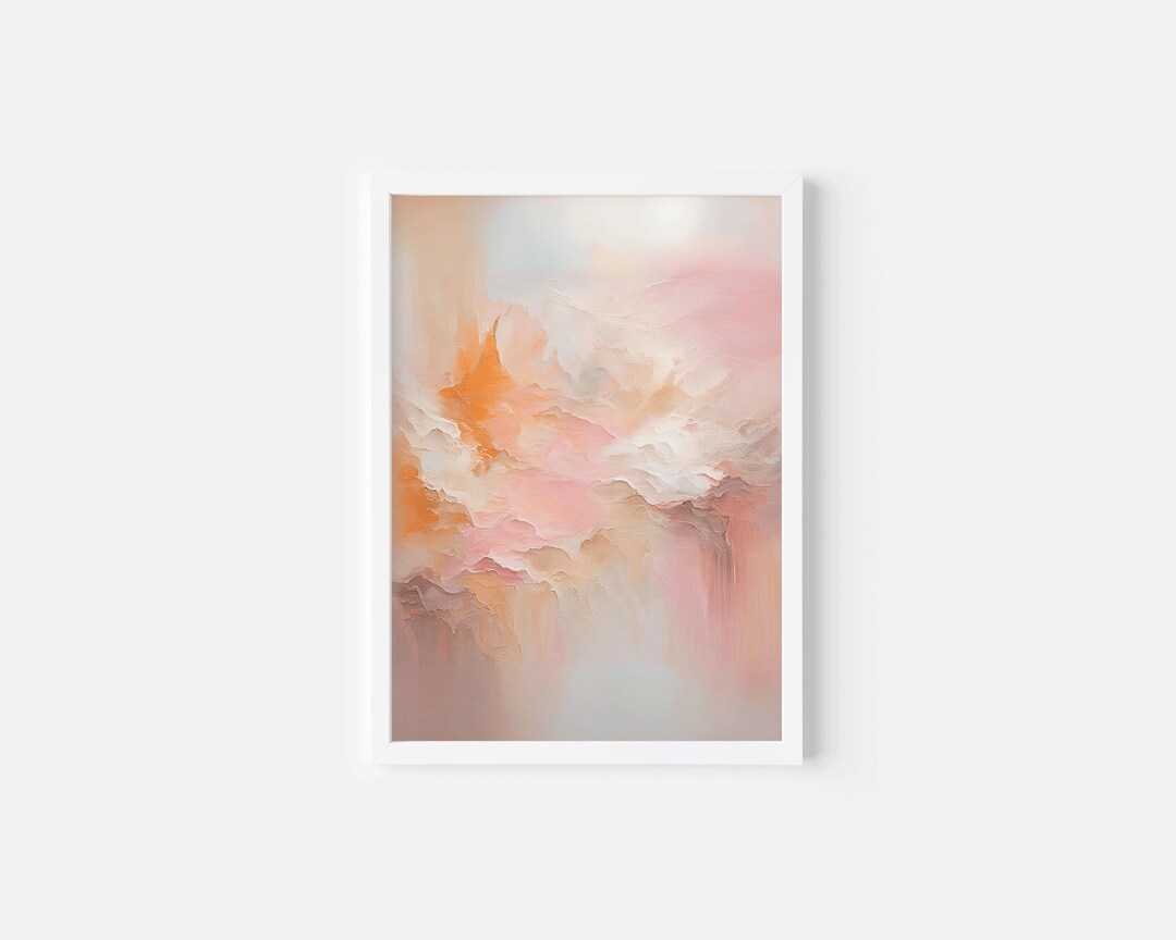 Pink and Gold Abstract Art | Colorful Framed Canvas Wall Art Print ...