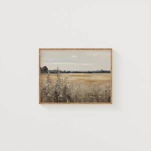 Spring Meadow Oil Painting, Vintage Landscape Nature Print, Wildflower Country Field Wall Art, DIGITAL Download, Printable Wall Art