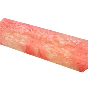 TRANSPARENT Handle Turning Blank, Alumilite Resin, 1.5x1.5x6, Pink Mist