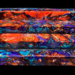 Pen Turning Blank, Alumilite Resin, Desert Highway