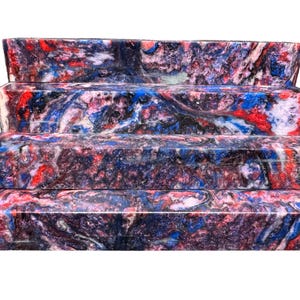 Pen Turning Blank, Alumilite Resin, Frozen Berries