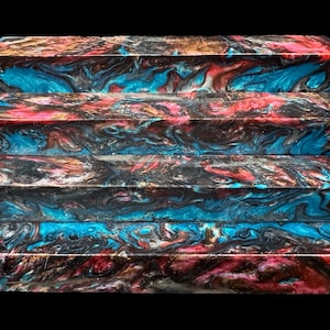 Pen Turning Blank, Alumilite Resin, Night Swim