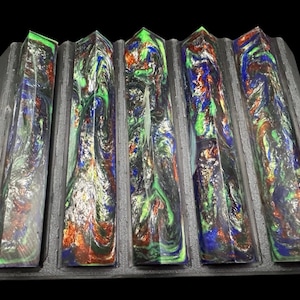 Pen Turning Blank, Alumilite Resin, Year of the Snake
