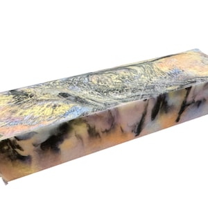 Handle Turning Blank, Alumilite Resin, 1.5x1.5x6, Abalone Shell Colors